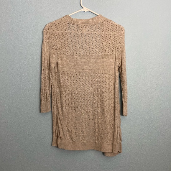Croft & Barrow Lace Cardigan - Gray - Small - Picture 4 of 5